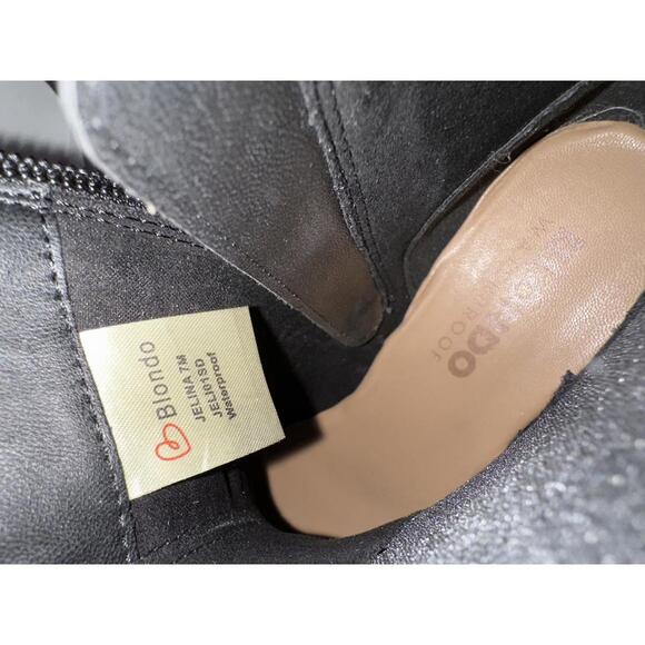 Blondo Jelina Waterproof Bootie Black Leather NIB Size 7 - Picture 7 of 9